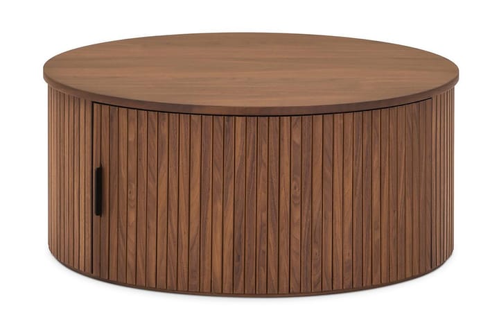 Soffbord Neandir 80 cm Runt med Förvaring Låda - Massiv Valnöt - Möbler - Bord & matgrupp - Soffbord