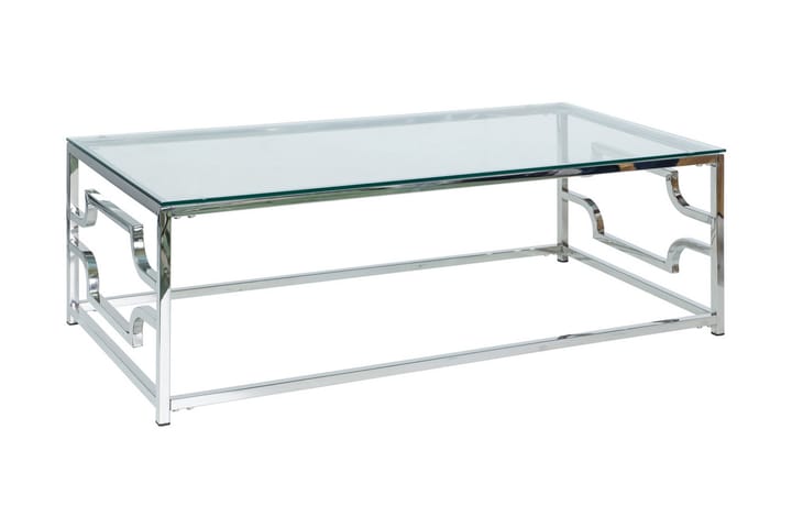 Soffbord Opanel 120 cm - Glas/Silver - Möbler - Bord & matgrupp - Soffbord