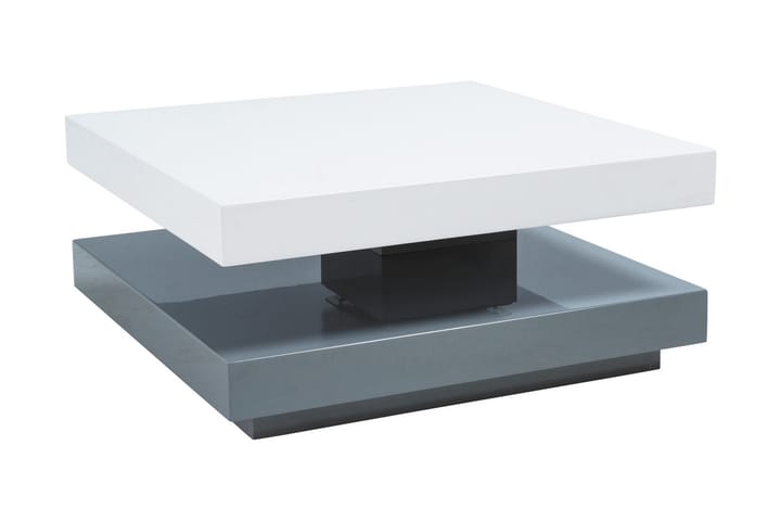 Soffbord Oradea 75 cm med Förvaring Hylla - Vit/Grå - Möbler - Bord & matgrupp - Soffbord