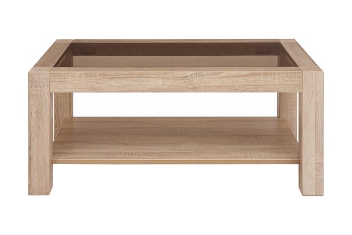 Soffbord Parlero 106 cm med Förvaring Hylla - Glas/Sandek - Möbler - Bord & matgrupp - Soffbord