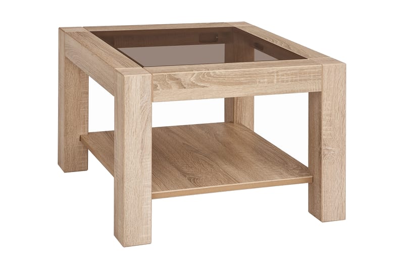 Soffbord Parlero 64 cm med Förvaring Hylla - Glas/Sandek - Möbler - Bord & matgrupp - Soffbord