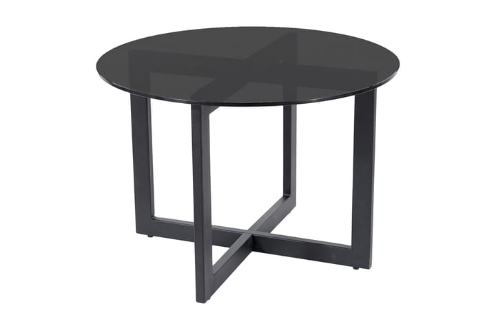 Soffbord Pechina 60 cm Runt - Rökfärgat Glas/Svart - Möbler - Bord & matgrupp - Soffbord