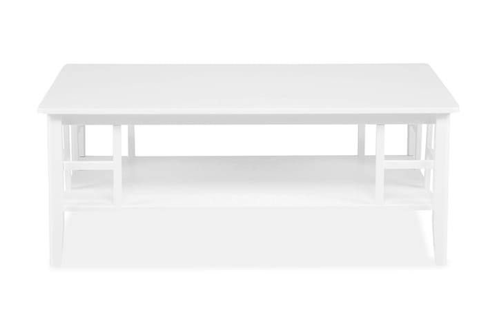 Soffbord Piteå 130 cm med Förvaring Hylla Vit