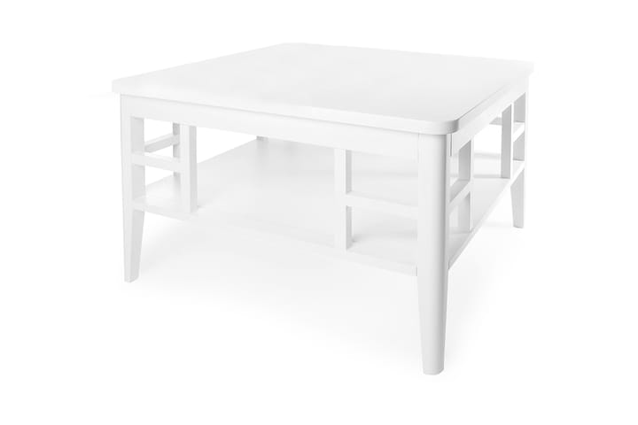Soffbord Piteå 80 cm med Förvaring Hylla Vit - Vit - Möbler - Bord & matgrupp - Soffbord - Soffbord med förvaring