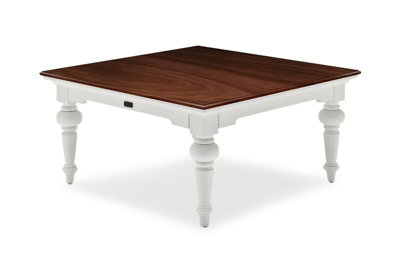 Soffbord Provence 100 cm med Förvaring Låda - Mahogny/Brun/Vit - Möbler - Bord & matgrupp - Soffbord