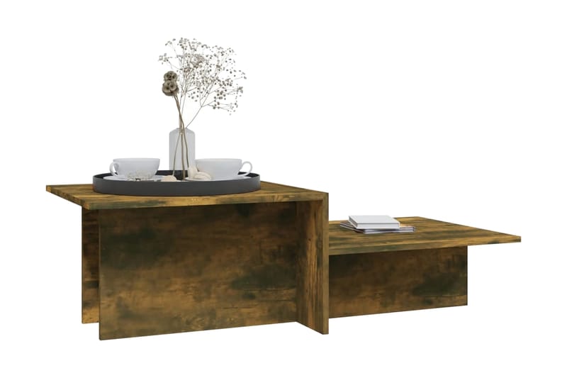 Soffbord rökfärgad ek 111,5x50x33 cm konstruerat trä - Brun - Möbler - Bord & matgrupp - Soffbord