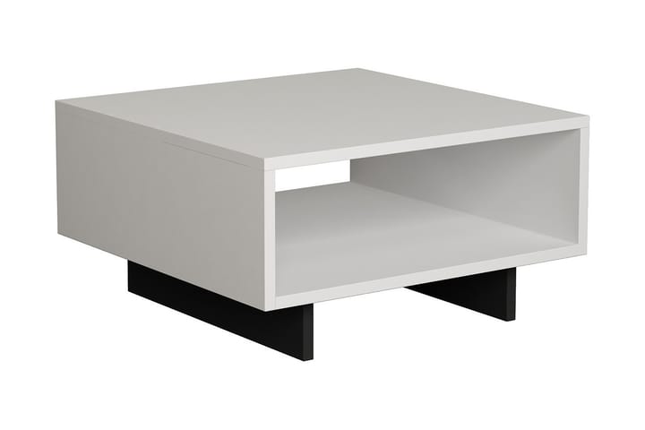 Soffbord Ramina 60 cm med Förvaring Hylla - Vit/Mörkgrå - Möbler - Bord & matgrupp - Soffbord
