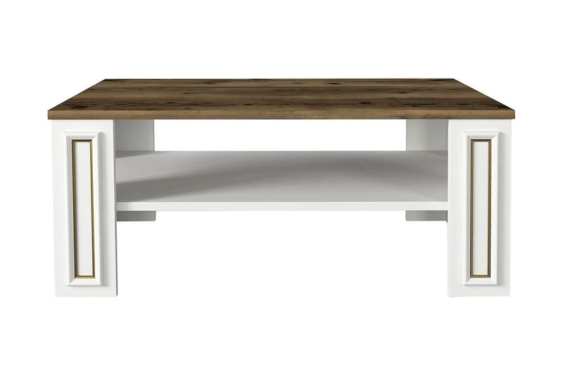 Soffbord Rhodedrop 60 cm - Vit/Teak - Möbler - Bord & matgrupp - Soffbord