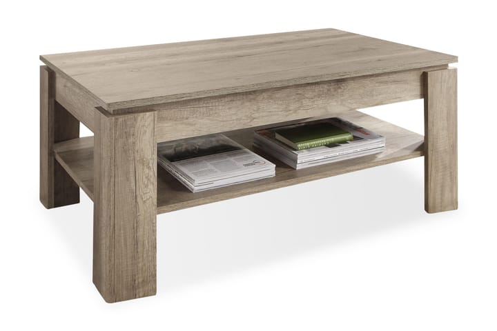 Soffbord Rifallet 110 cm med Förvaring Hylla - Grå - Utemöbler & utemiljö - Utegrupp - Matgrupp utomhus