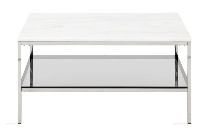 Soffbord Riseine 90 cm med Förvaring Marmor - Vit/Stål - Möbler - Bord & matgrupp - Marmorbord
