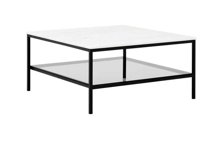 Soffbord Riseine 90 cm med Förvaring Marmor - Vit/Svart - Möbler - Bord & matgrupp - Soffbord