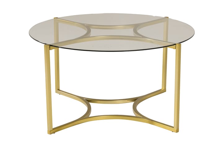 Soffbord Runt Kivik 75 cm - Glas/Mässing - Möbler - Fåtölj & stolar - Fåtölj - Sammetsfåtölj