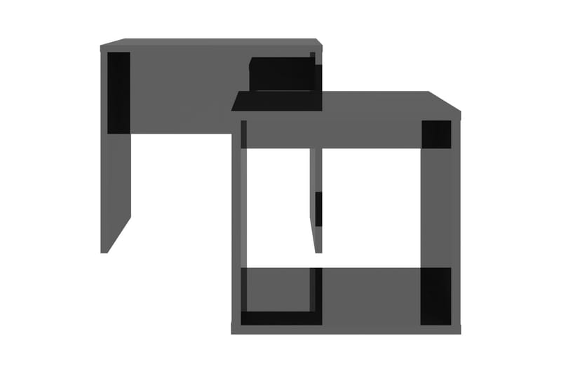 Soffbord set svart högglans 48x30x45 cm spånskiva - Svart - Möbler - Bord & matgrupp - Avlastningsbord & sidobord - Satsbord