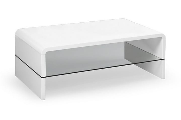 Soffbord Sheridan 110 cm med Förvaring Hylla - Glas/Vit - Möbler - Bord & matgrupp - Soffbord