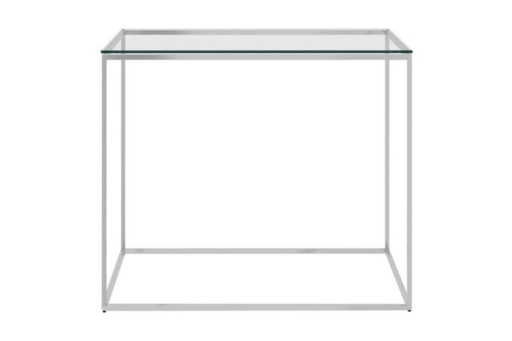 Soffbord silver 50x50x43 cm rostfritt stål och glas - Silver - Möbler - Bord & matgrupp - Soffbord