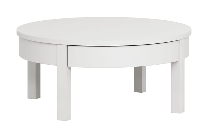 Soffbord Simple 80 cm Runt med Förvaring Lådor Lågt Vit - VOX - Möbler - Bord & matgrupp - Marmorbord