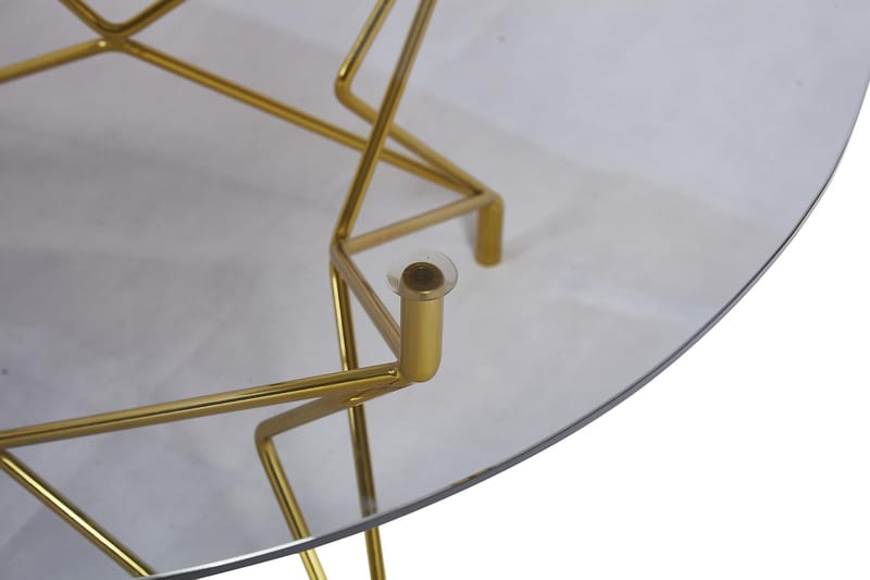 Soffbord Sisko 90 cm Runt - Glas/Mässing - Möbler - Bord & matgrupp - Soffbord