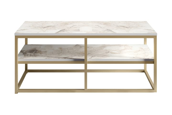 Soffbord Slottet 110 cm med Förvaring 2 Hyllor - Guld - Möbler - Bord & matgrupp - Soffbord