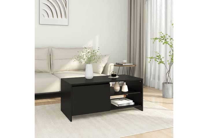 Soffbord svart 102x50x45 cm konstruerat trä - Svart - Möbler - Bord & matgrupp - Soffbord