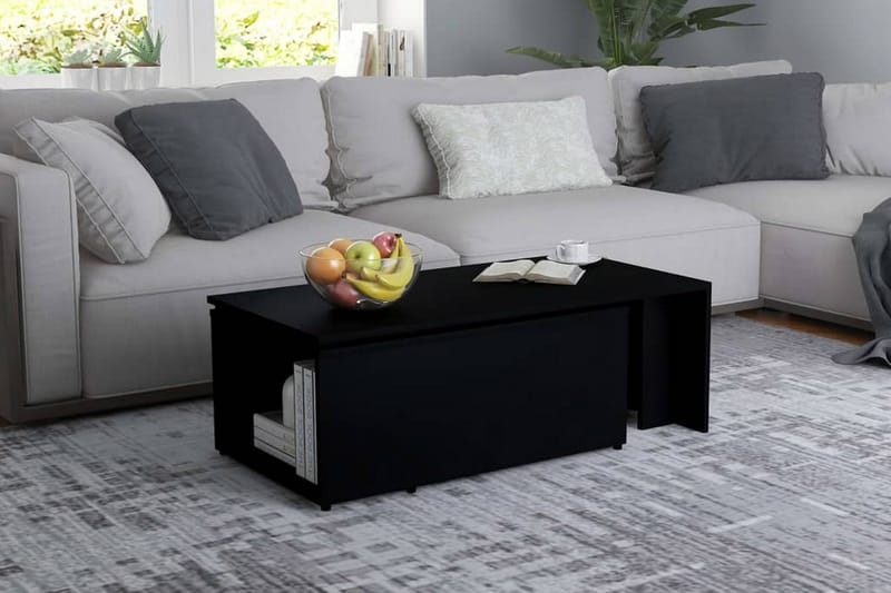 Soffbord svart 150x50x35 cm spånskiva - Svart - Möbler - Bord & matgrupp - Soffbord