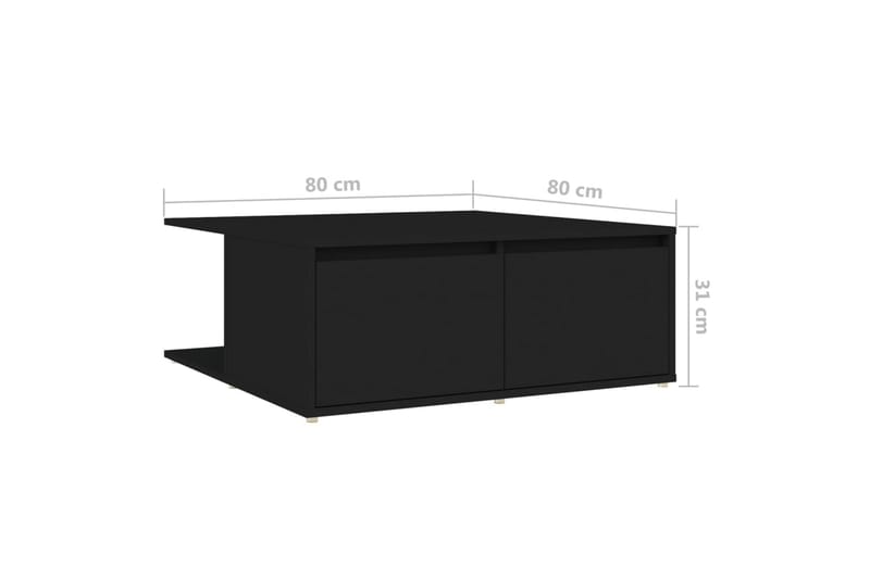 Soffbord svart 80x80x31 cm spånskiva - Svart - Möbler - Bord & matgrupp - Soffbord
