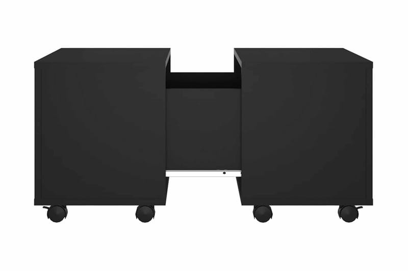 Soffbord svart högglans 60x60x38 cm spånskiva - Svart - Möbler - Bord & matgrupp - Soffbord - Soffbord med hjul