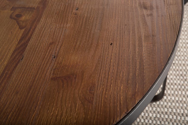 Soffbord Svedjan 128 cm Ovalt med Förvaring Hylla Trä - Trä/Krom - Möbler - Bord & matgrupp - Soffbord
