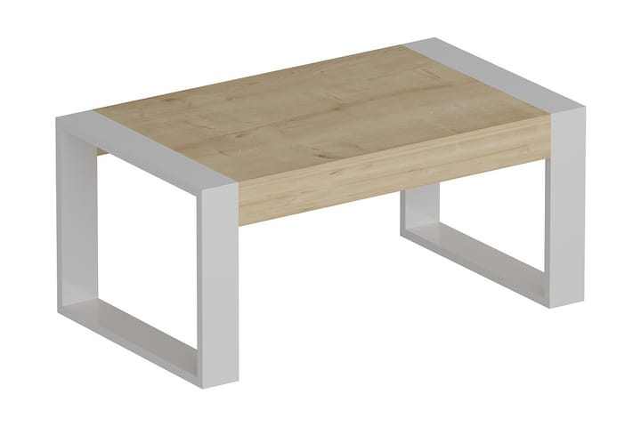 Soffbord Taraja 90 cm - Ekfärg/Vit - Möbler - Bord & matgrupp - Soffbord