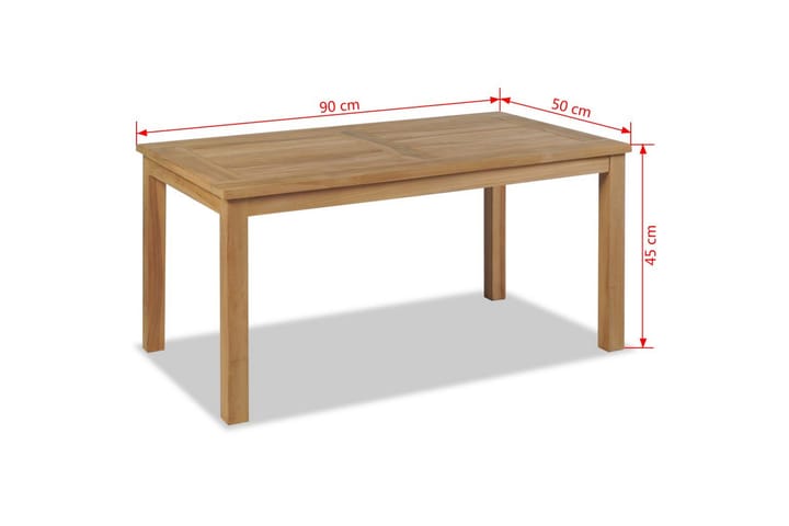 Soffbord teak 90x50x45 cm - Brun - Möbler - Bord & matgrupp - Soffbord