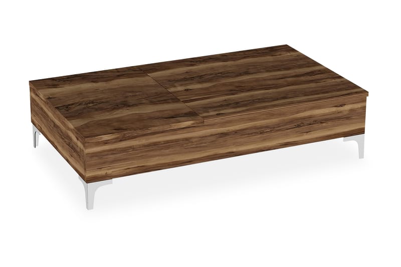 Soffbord Tessie 121 cm Höj- och Sänkbar med Förvaring - Valnötsbrun - Möbler - Bord & matgrupp - Soffbord