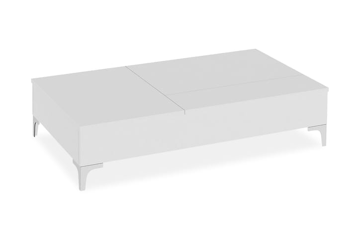 Soffbord Tessie 121 cm Höj- och Sänkbar med Förvaring - Vit - Möbler - Bord & matgrupp - Soffbord