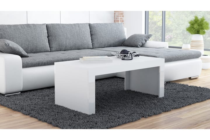 Soffbord Testina 120 cm - Vit/Vit Högglans - Möbler - Bord & matgrupp - Soffbord