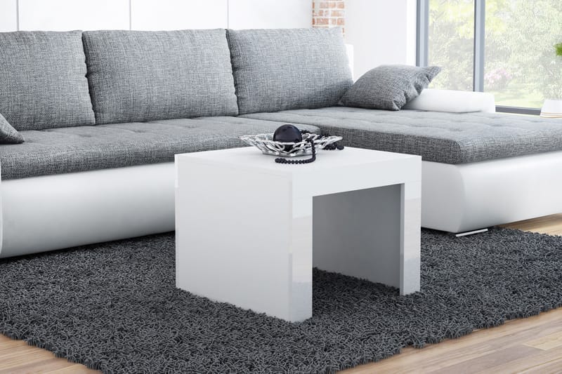 Soffbord Testina 60 cm Kvadratisk - Vit/Vit Högglans - Möbler - Bord & matgrupp - Soffbord