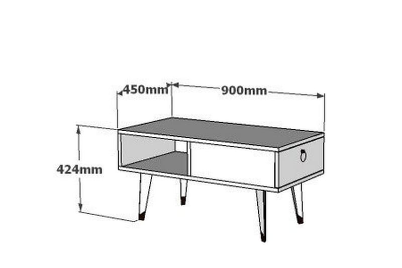 Soffbord TILST 90x42,4x90 cm - Blå - Möbler - Bord & matgrupp - Soffbord