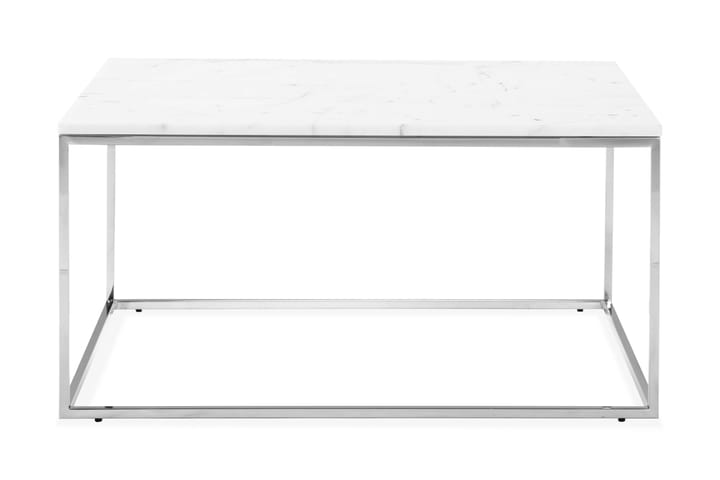 Soffbord Titania 90 cm Marmor - Vit/Krom - Möbler - Bord & matgrupp - Marmorbord