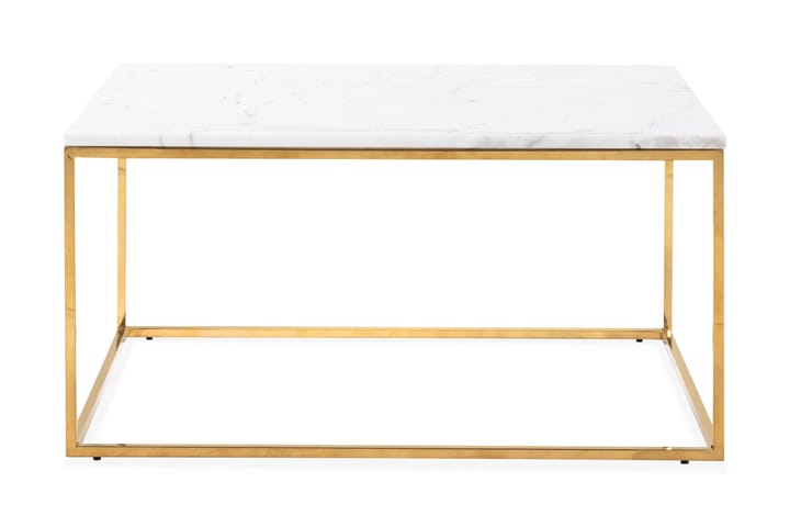 Soffbord Titania 90 cm Marmor - Vit/Mässing - Möbler - Bord & matgrupp - Marmorbord