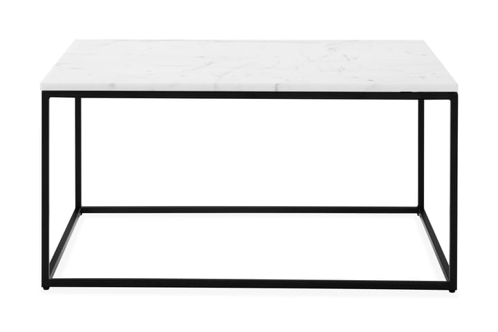 Soffbord Titania 90 cm Marmor - Vit/Svarta Ben - Möbler - Bord & matgrupp - Marmorbord