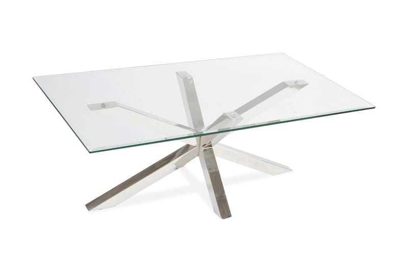 Soffbord Trieste 120 cm Glas Transparent/Krom - Stenexpo - Möbler - Bord & matgrupp - Soffbord