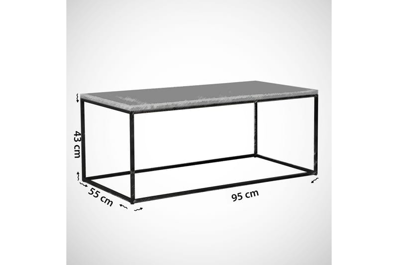 Soffbord Ubbeboda 95 cm Marmormönster - Vit/Svart/Grå - Möbler - Bord & matgrupp - Soffbord