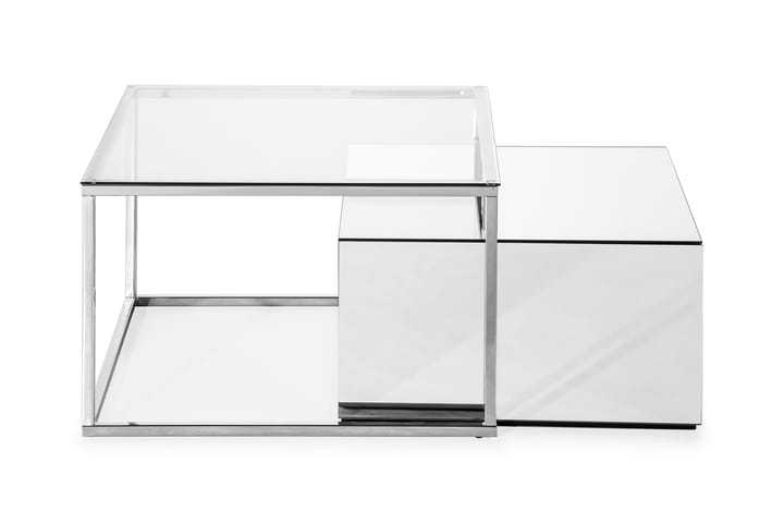 Soffbord Vathy 70 cm - Spegel/Glas/Vit - Möbler - Bord & matgrupp - Soffbord