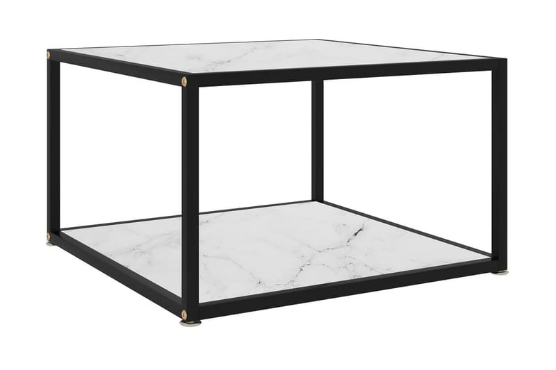 Soffbord vit 60x60x35 cm härdat glas - Vit - Möbler - Bord & matgrupp - Soffbord