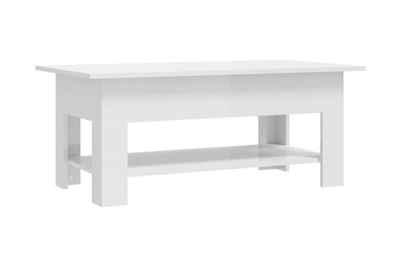Soffbord vit högglans 102x55x42 cm spånskiva - Vit - Möbler - Bord & matgrupp - Soffbord