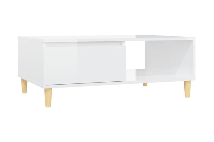 Soffbord vit högglans 90x60x35 cm spånskiva - Vit - Möbler - Bord & matgrupp - Soffbord