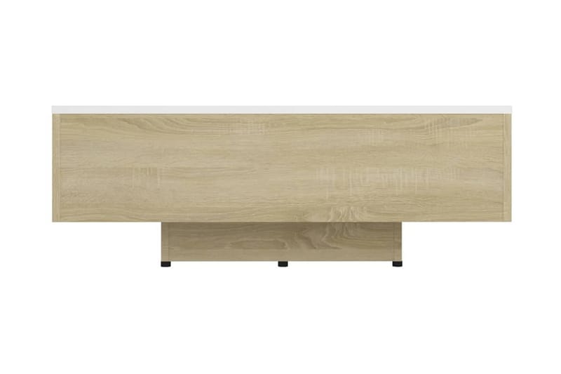 Soffbord vit och sonoma-ek 85x55x31 cm spånskiva - Vit - Möbler - Bord & matgrupp - Soffbord