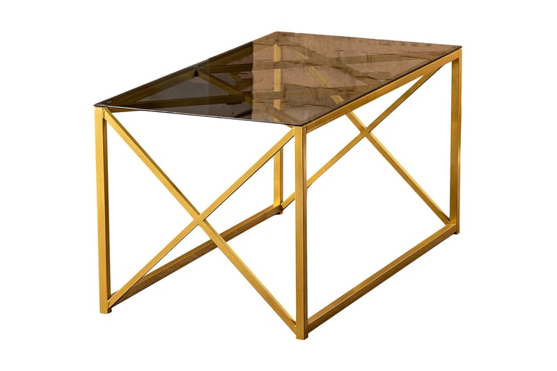 Soffbord Vivstavarv 120 cm - Guld/Glas - Möbler - Bord & matgrupp - Soffbord