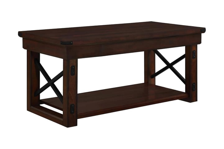 Soffbord Wildwood 112 cm med Förvaring Hylla Espresso - Dorel Home - Möbler - Bord & matgrupp - Soffbord