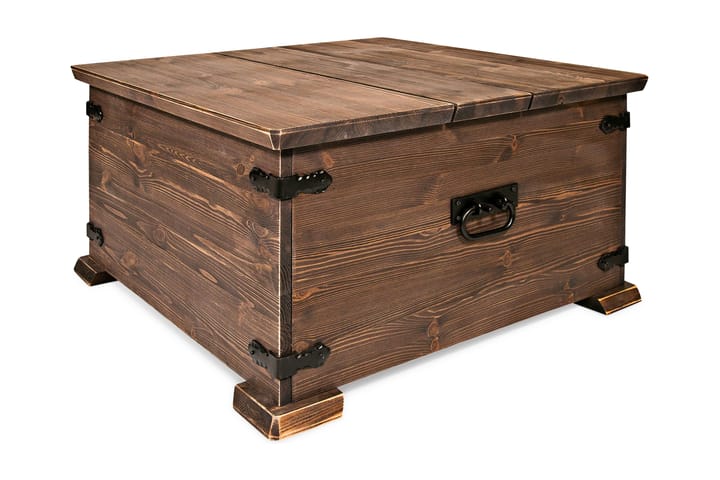 Soffbord Wooden English 80 cm Kistbord med Förvaring Låda - Brun - Möbler - Bord & matgrupp - Soffbord