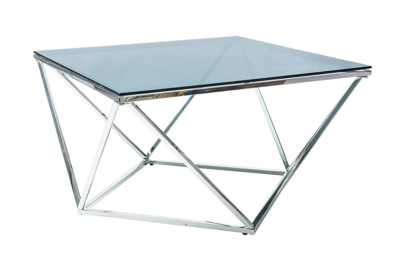 Soffbord Yealand 80 cm - Glas/Silver - Möbler - Bord & matgrupp - Soffbord