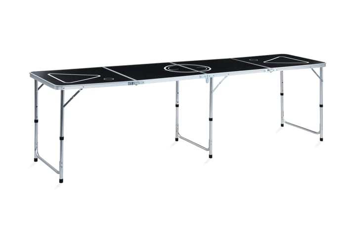 Hopfällbart ölpingisbord 240 cm svart - Svart - Möbler - Bord & matgrupp - Spelbord - Beer pong bord