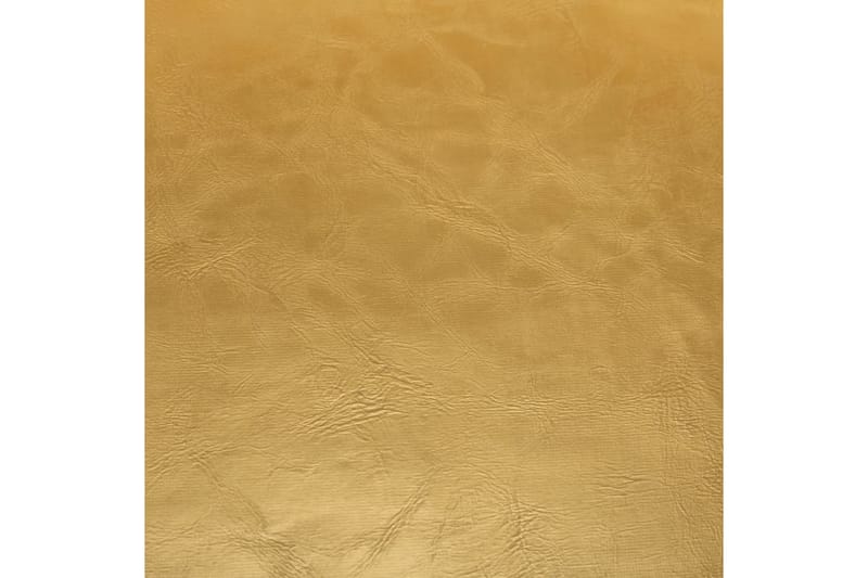 Fåtölj med fotpall blank guld konstläder - Guld - Möbler - Fåtöljer & fotpallar - Chesterfield fåtölj